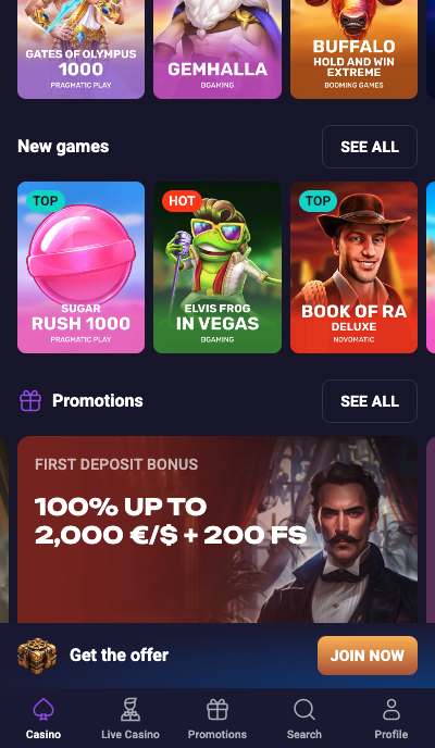 SpiritCasino Mobile